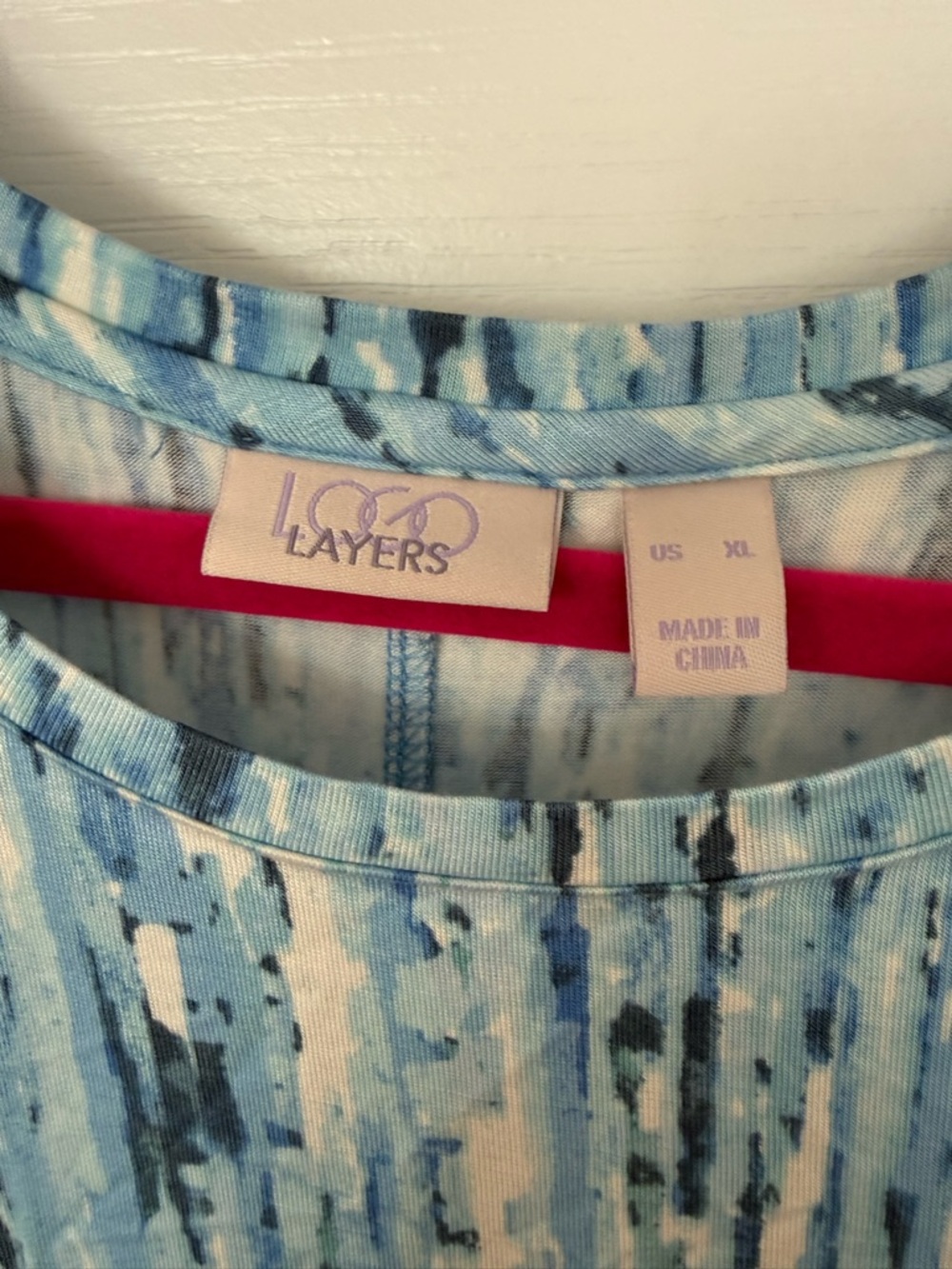 Logo Layers Blue Abstract Print Tunic - Picture 3 of 4